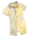 Baby Boys Zebra Cotton Sunsuit