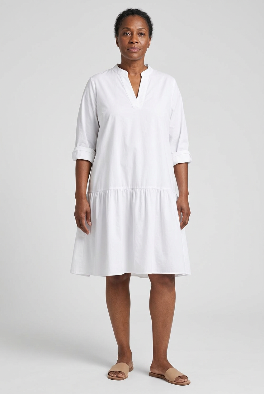 White dress on a model